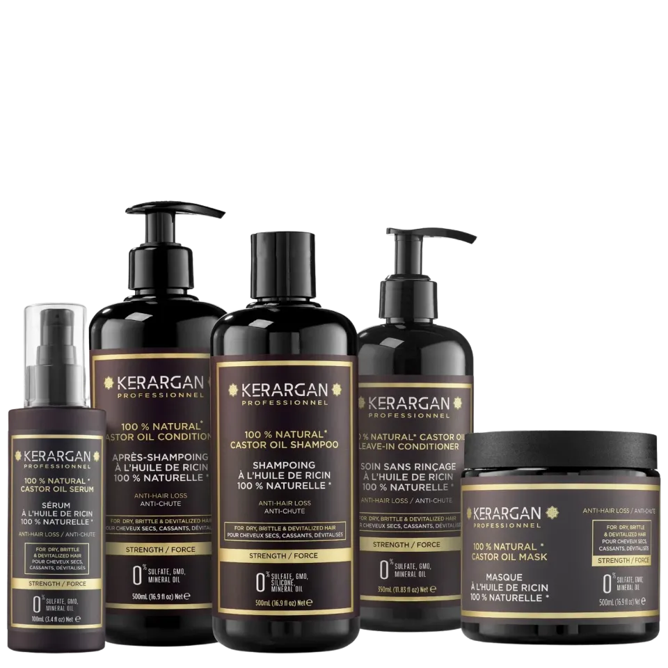 Kerargan Kit Ricin 5 Step kit capelli 1950 ml nutriente