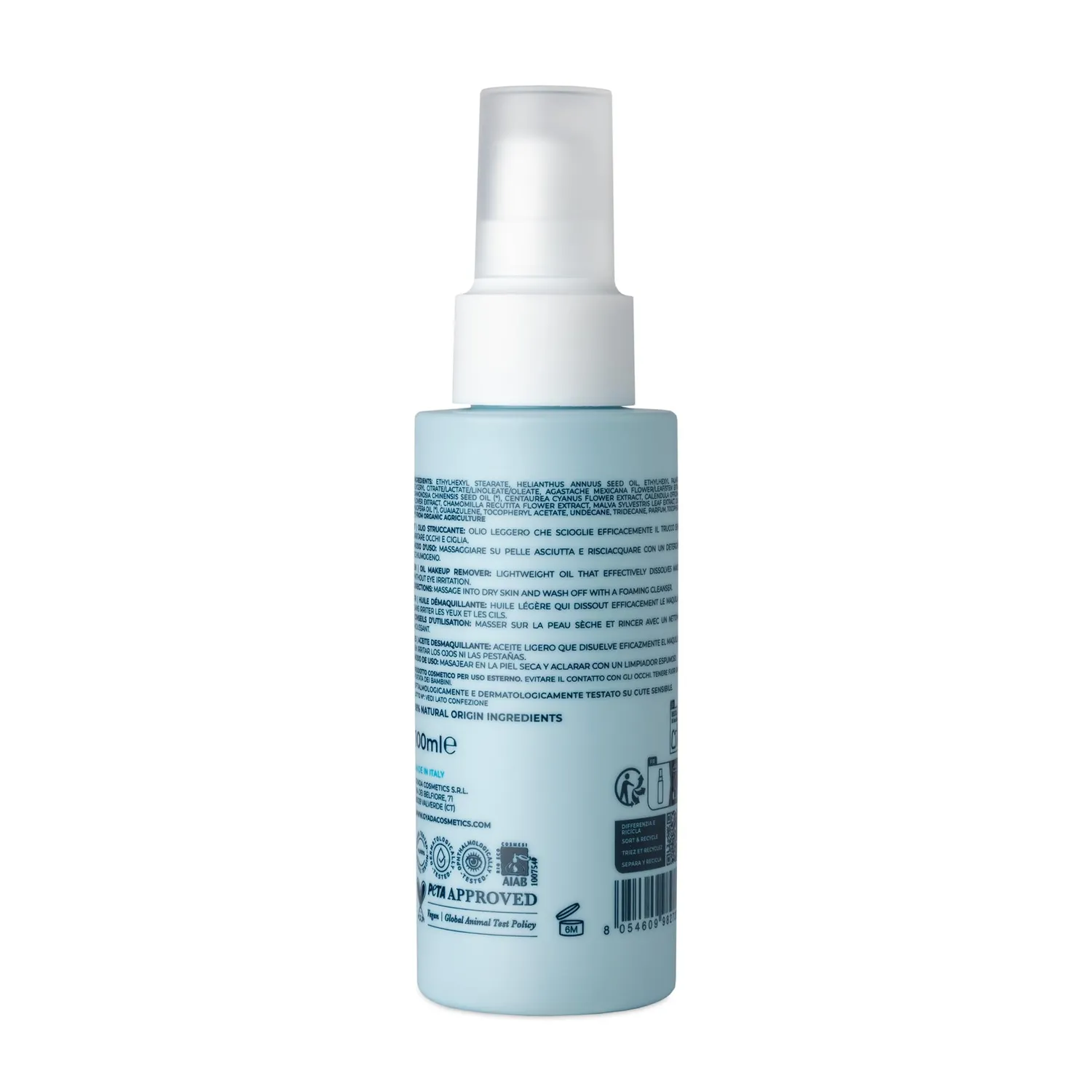 Gyada Cosmetics Jojoba Malva Calendula Olio Struccante 100ml Lenitivo