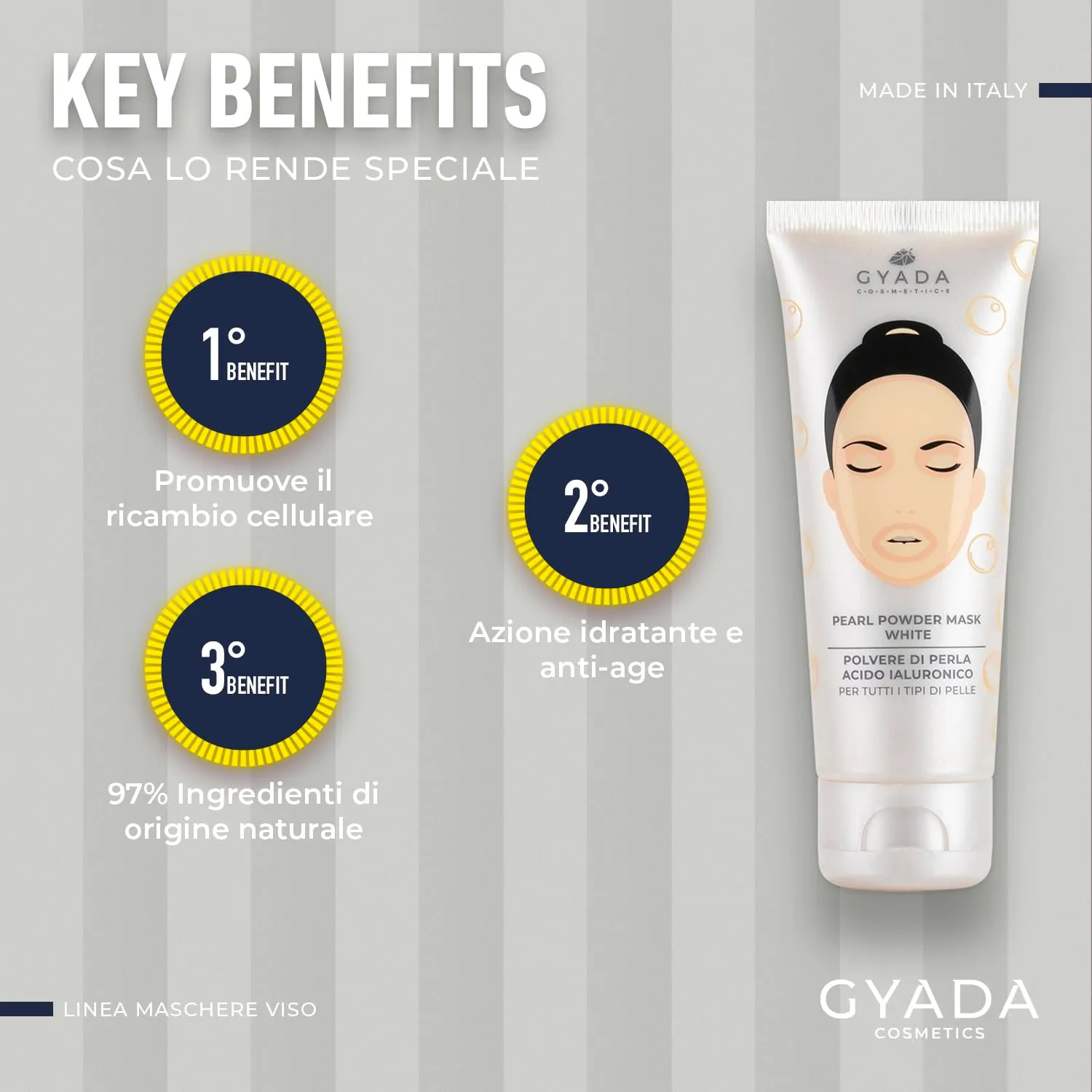 Gyada Pearl Powder Mask Maschera Viso Antietà 75 ml