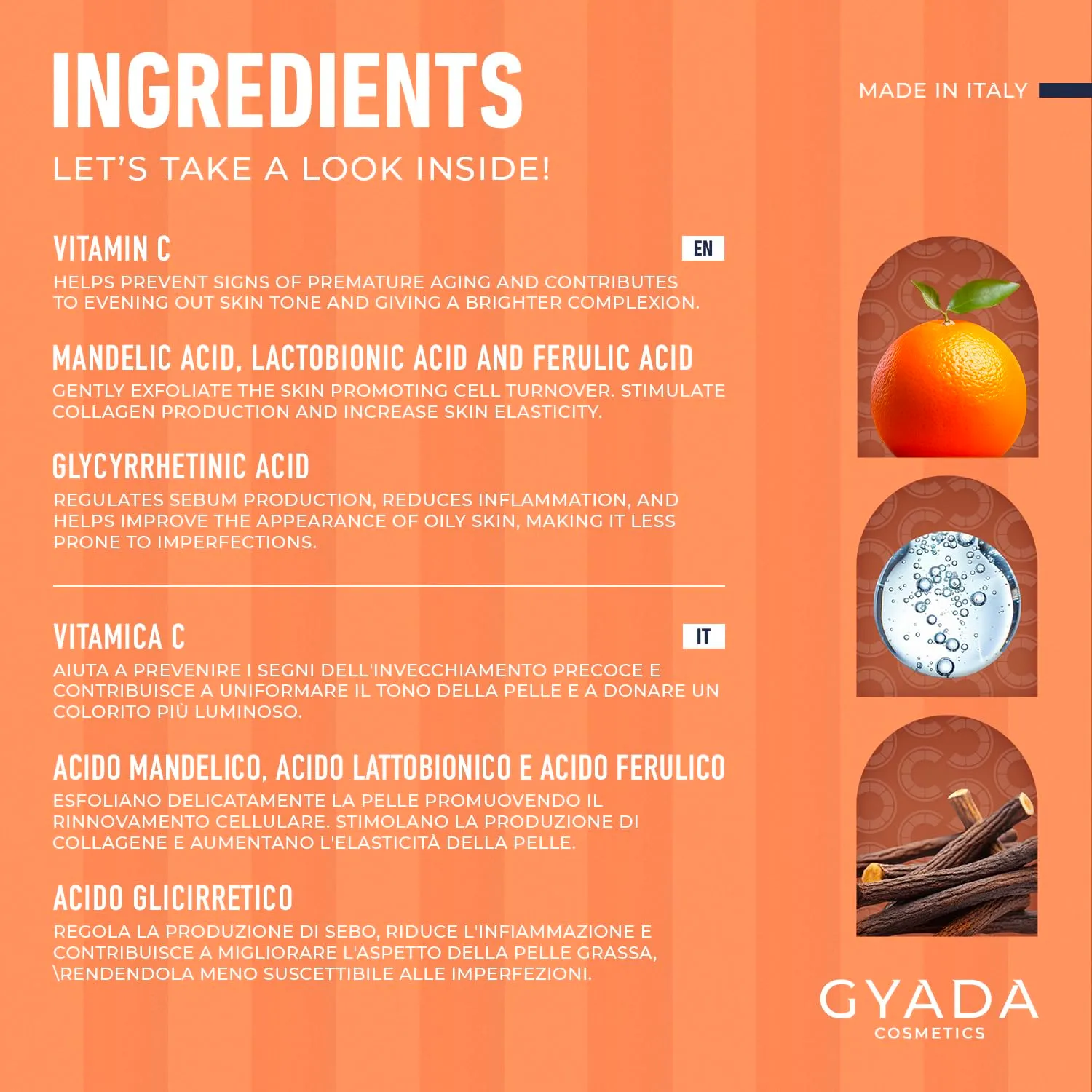Gyada Cosmetics Radiance Crema Viso Vitamina C 50 ml Pelli Grasse