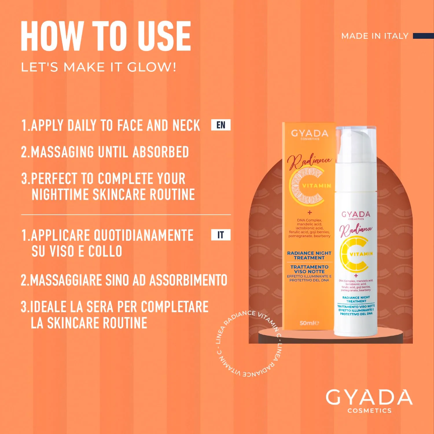 Gyada Radiance Night Treatment viso notte 50 ml antiossidante