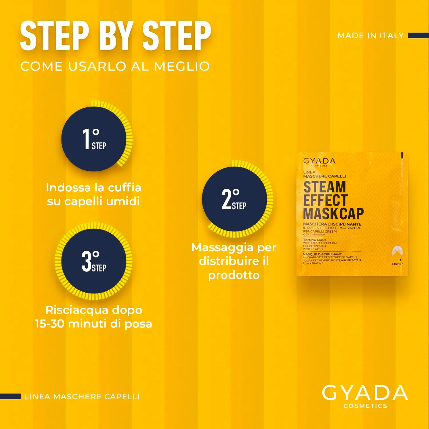 Gyada Maschera Cuffia Capelli 60ml disciplinante