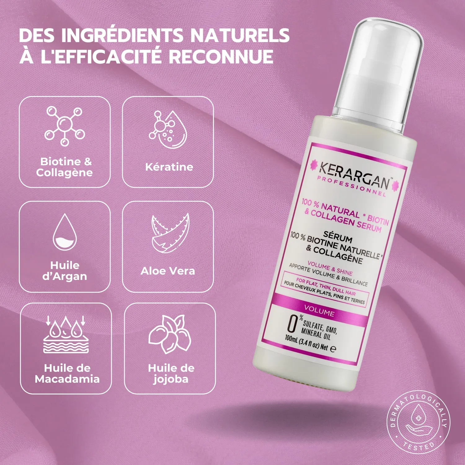Kerargan Biotine Collagene siero densità capelli 100 ml volume