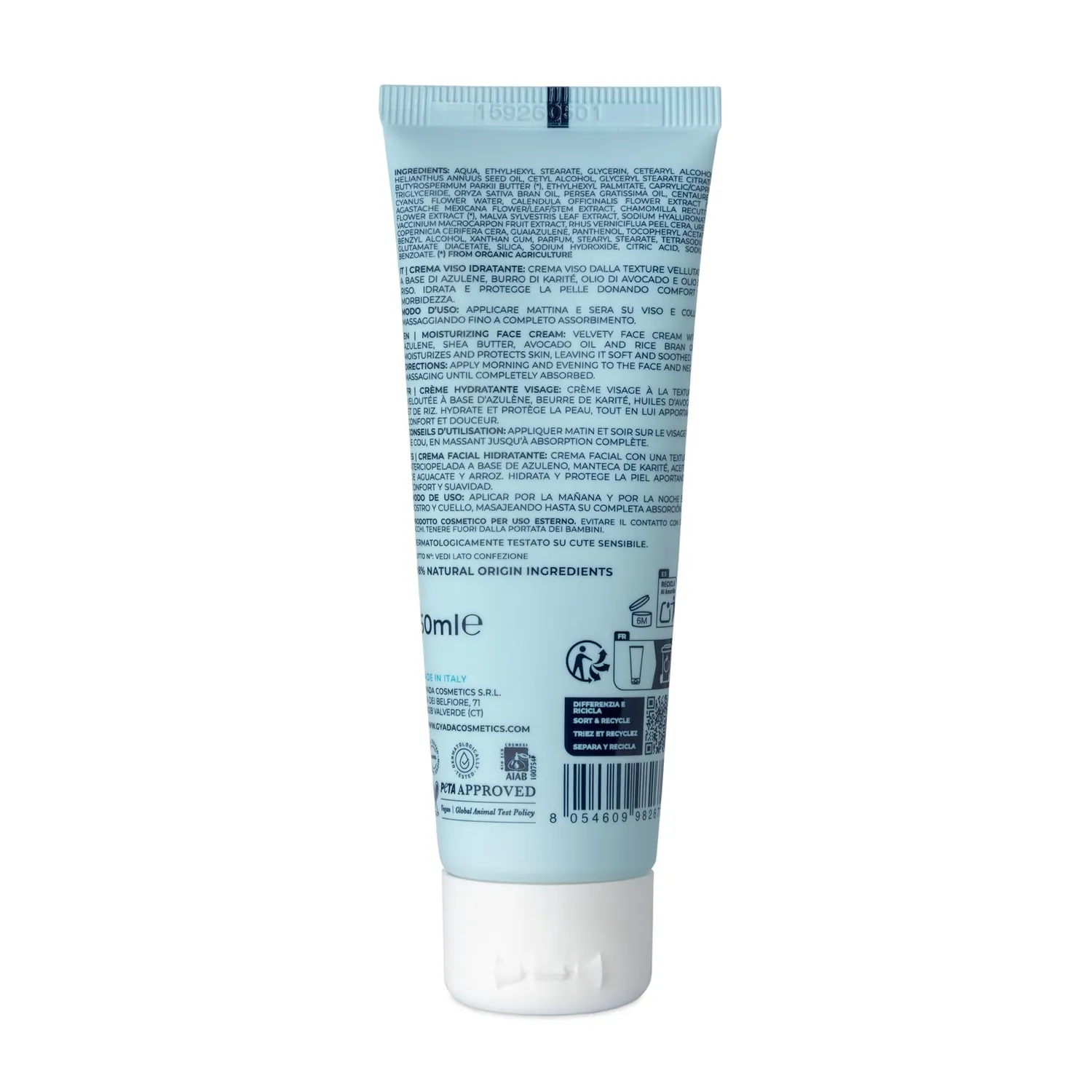 Gyada Cosmetics Daily Skin Crema Viso Ialuronico Urea 50 ml