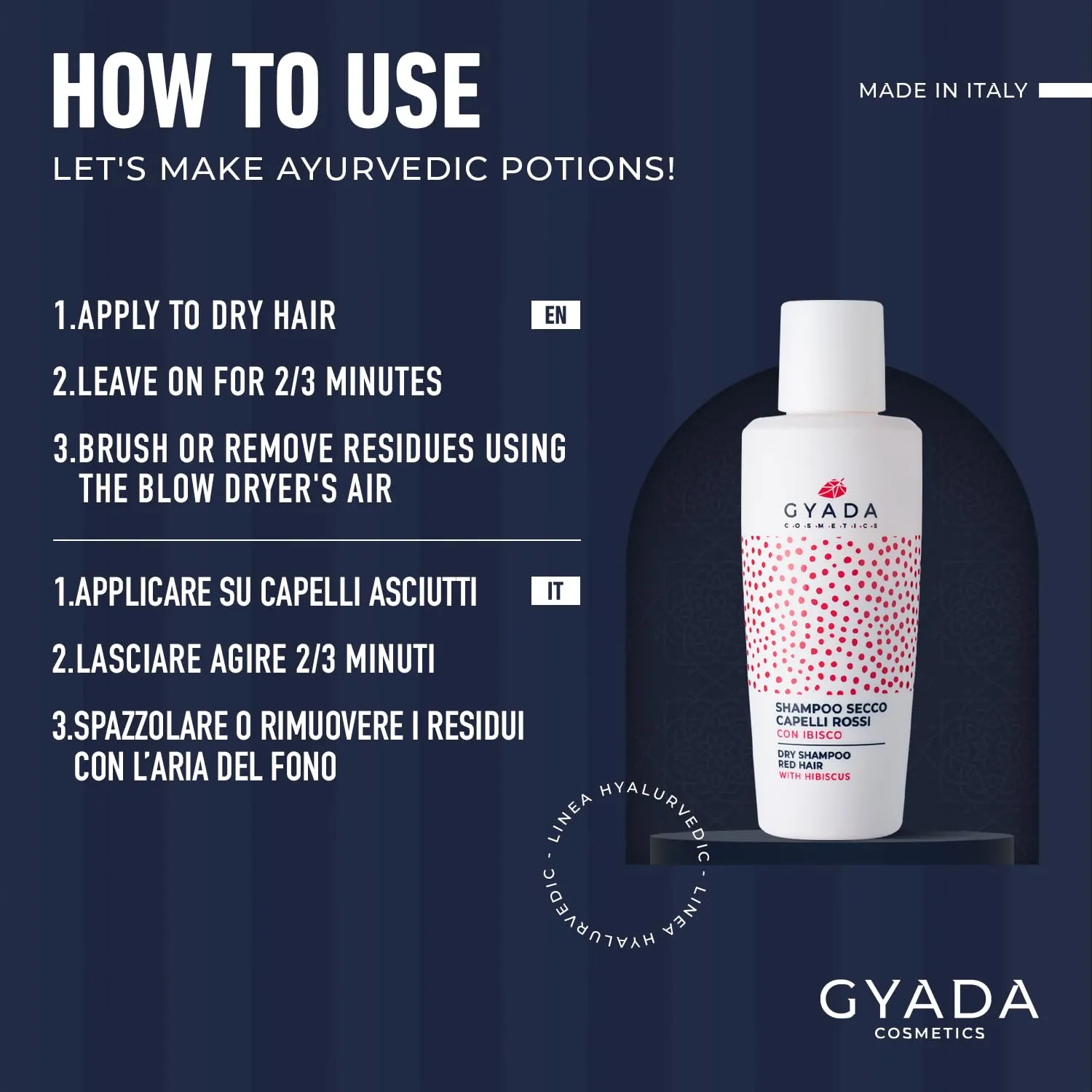 Gyada Cosmetics Purificante Shampoo Secco Capelli Rossi 50 g