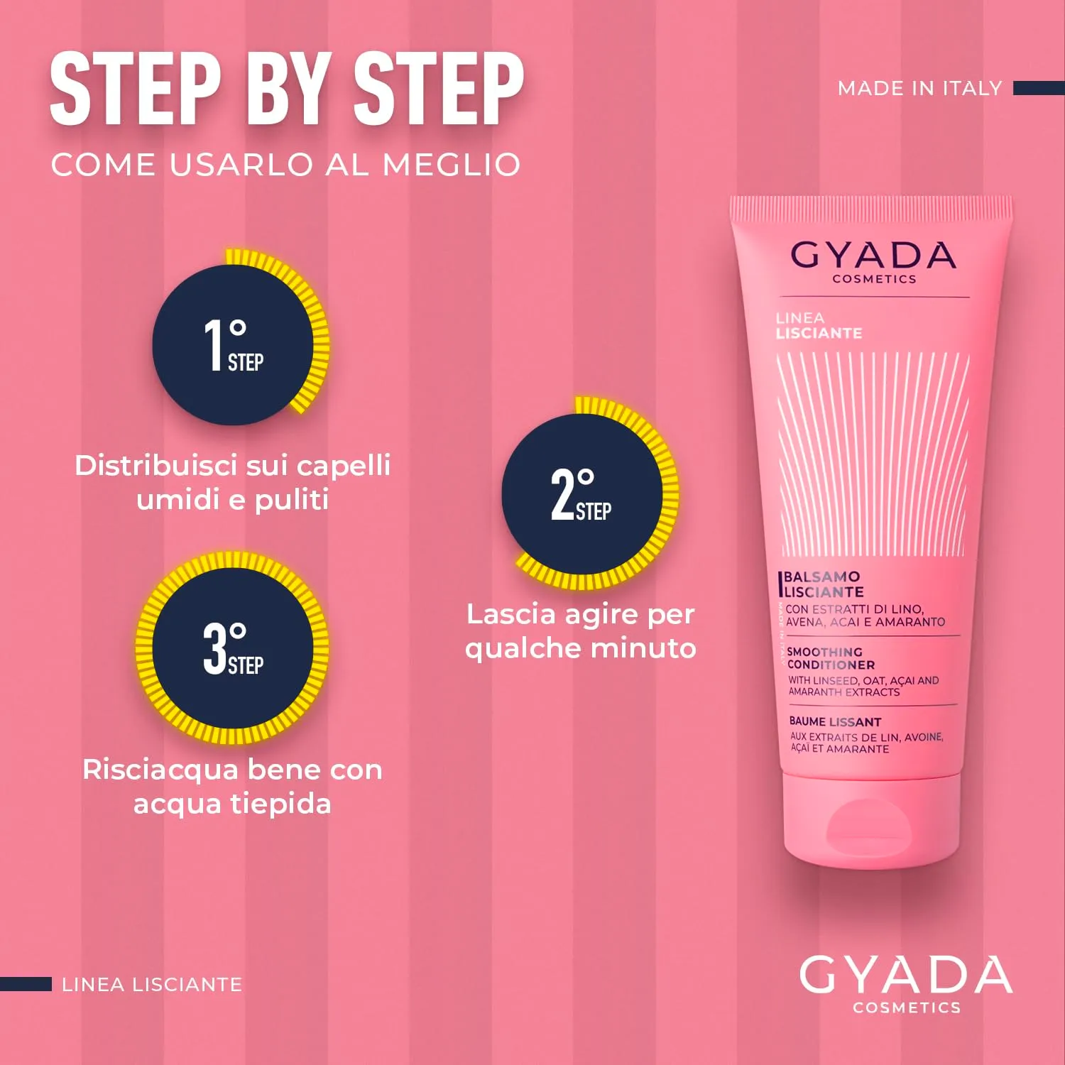 Gyada Lisciante balsamo disciplinante 200 ml capelli lisci setosi