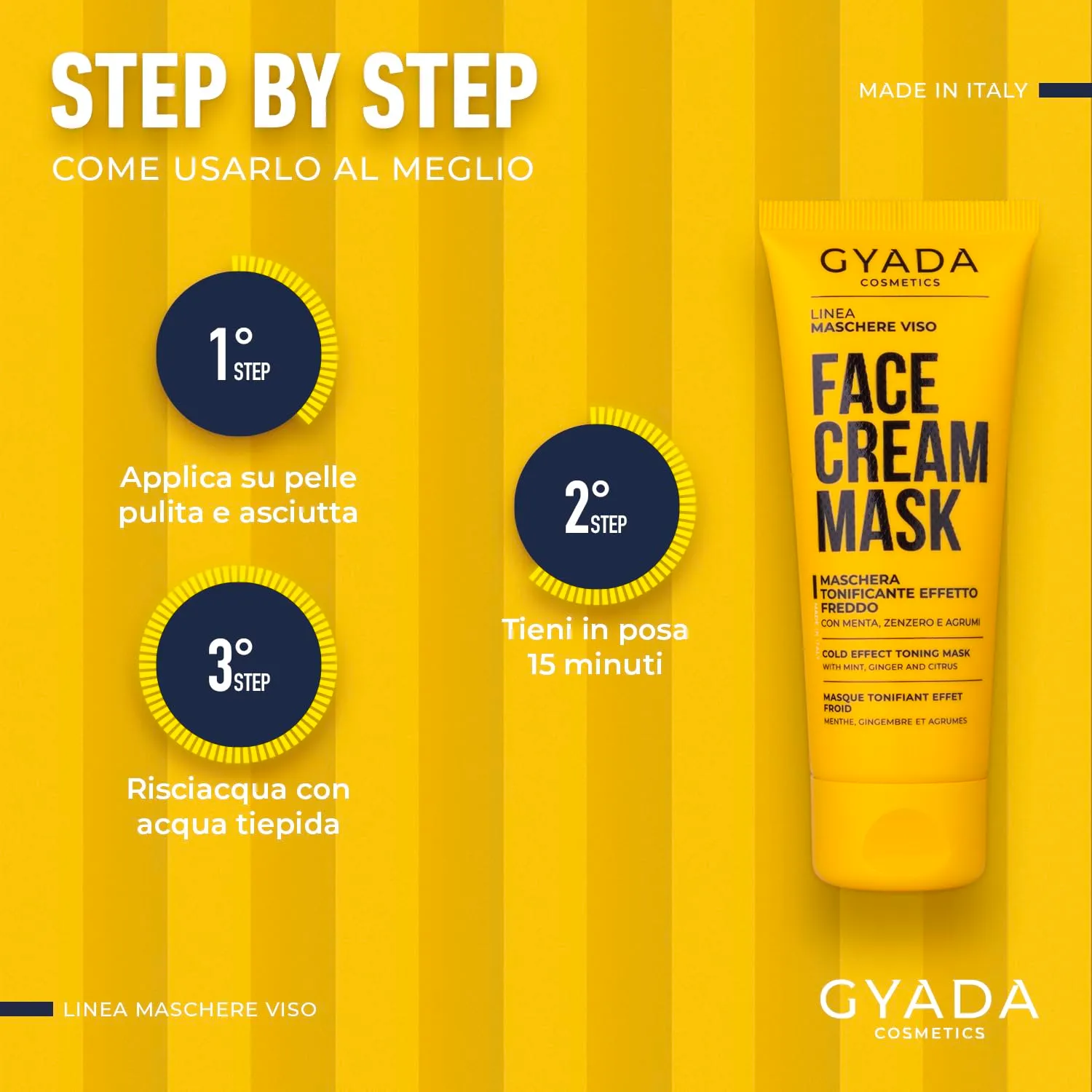 Gyada Maschera Viso Tonificante Effetto Freddo 75 ml