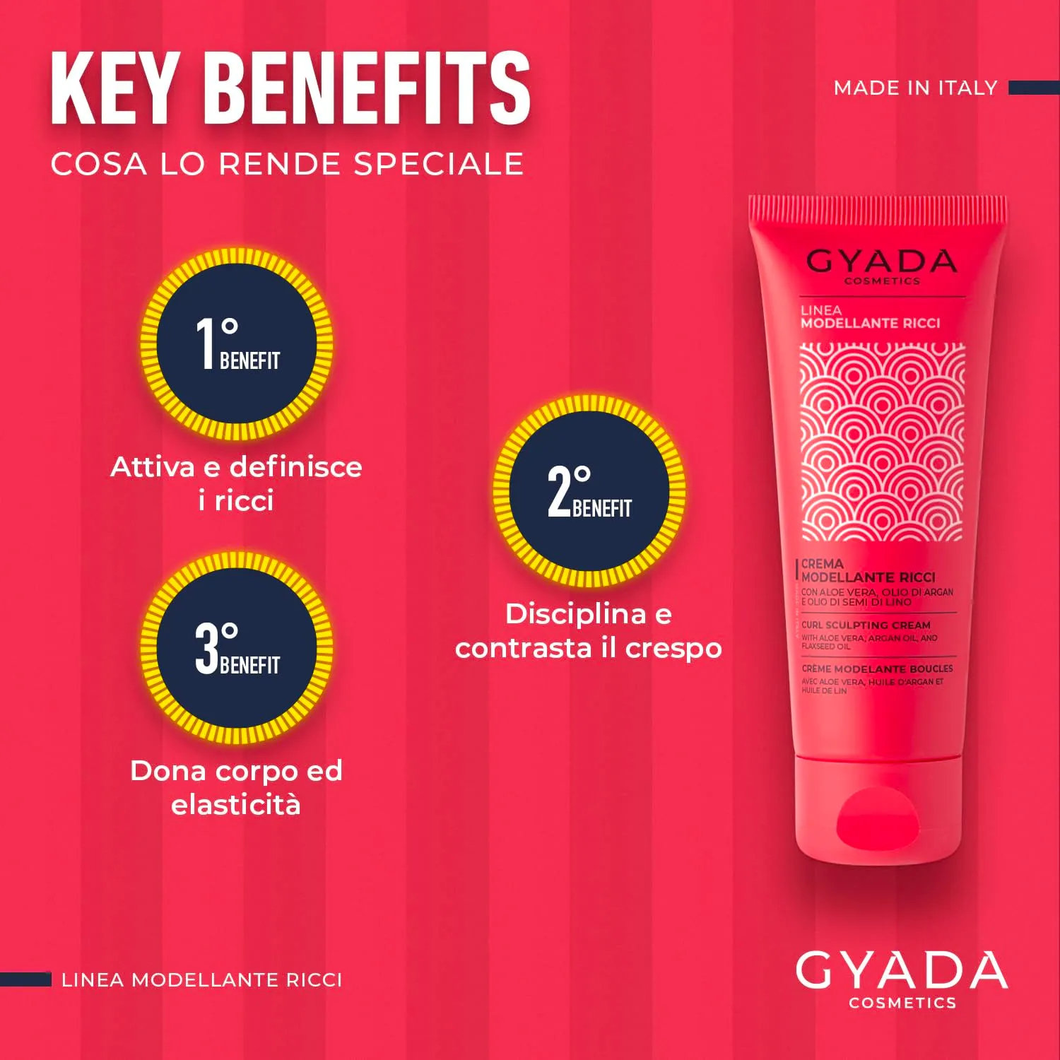 Gyada Modellante Ricci Crema Capelli 75 ml anticrespo
