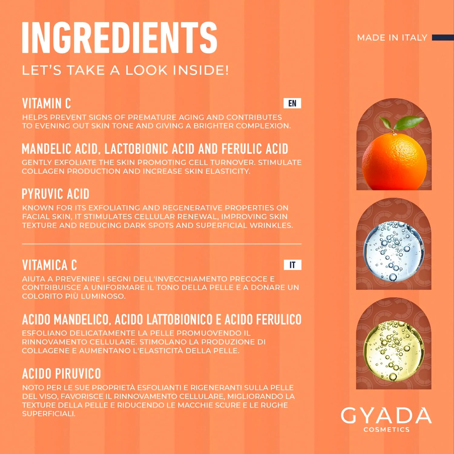 Gyada Cosmetics Radiance Peeling viso collo 25 ml vitamina C