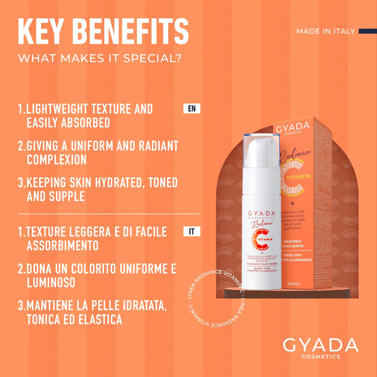 Gyada Radiance Siero Viso Illuminante Vitamina C 30 ml
