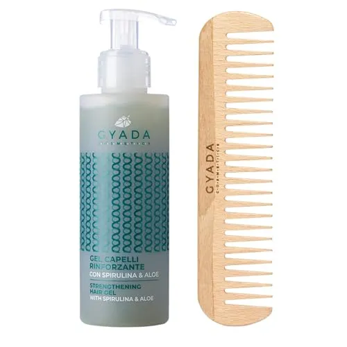 Gyada Rinforzante Spirulina gel capelli 150 ml + pettine faggio