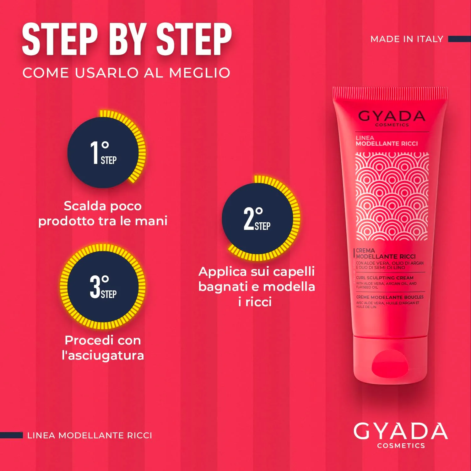 Gyada Modellante Ricci Crema Capelli 75 ml anticrespo