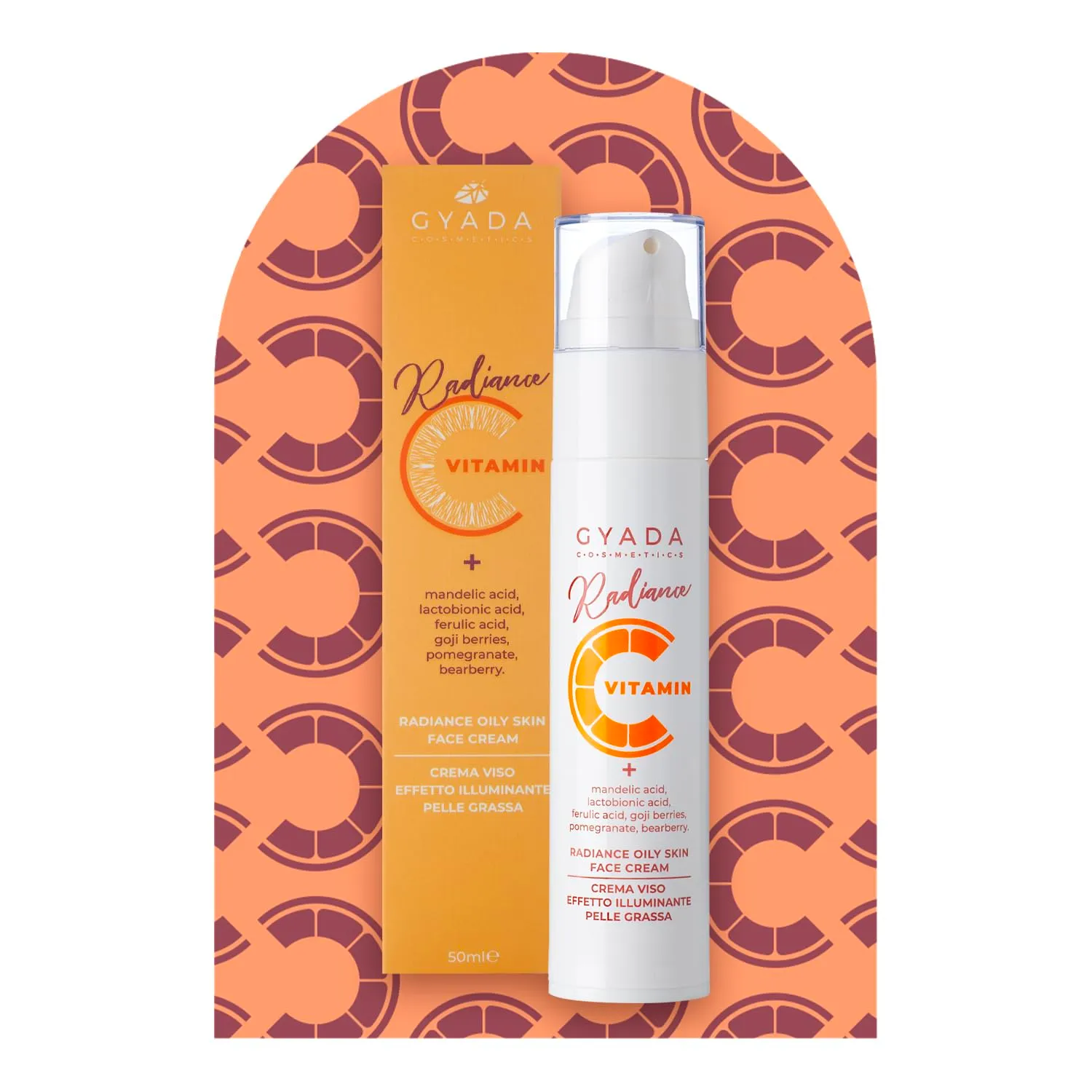 Gyada Cosmetics Radiance Crema Viso Vitamina C 50 ml Pelli Grasse