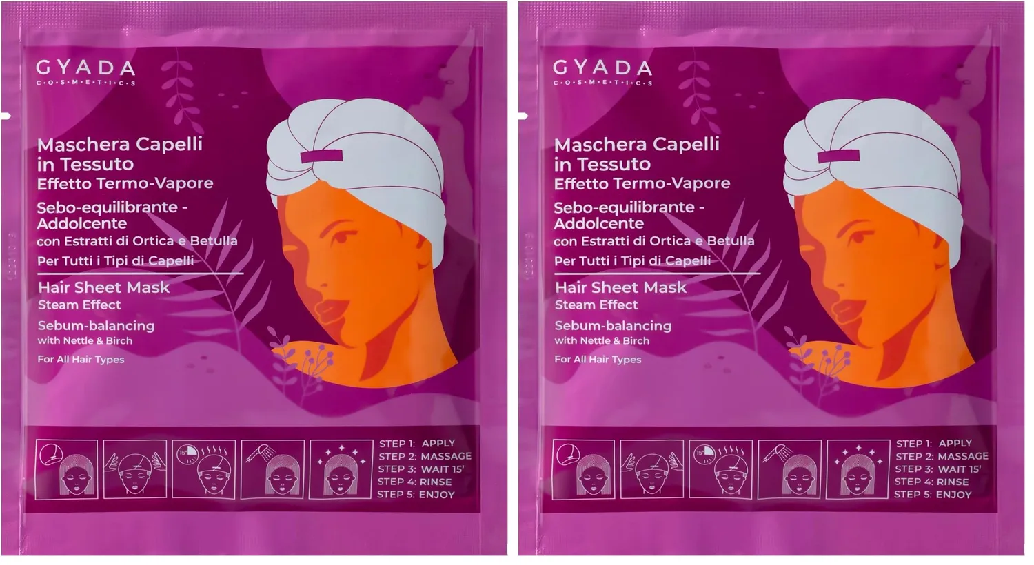 Gyada Fruit & Walnut maschera capelli cuffia 60 ml colore