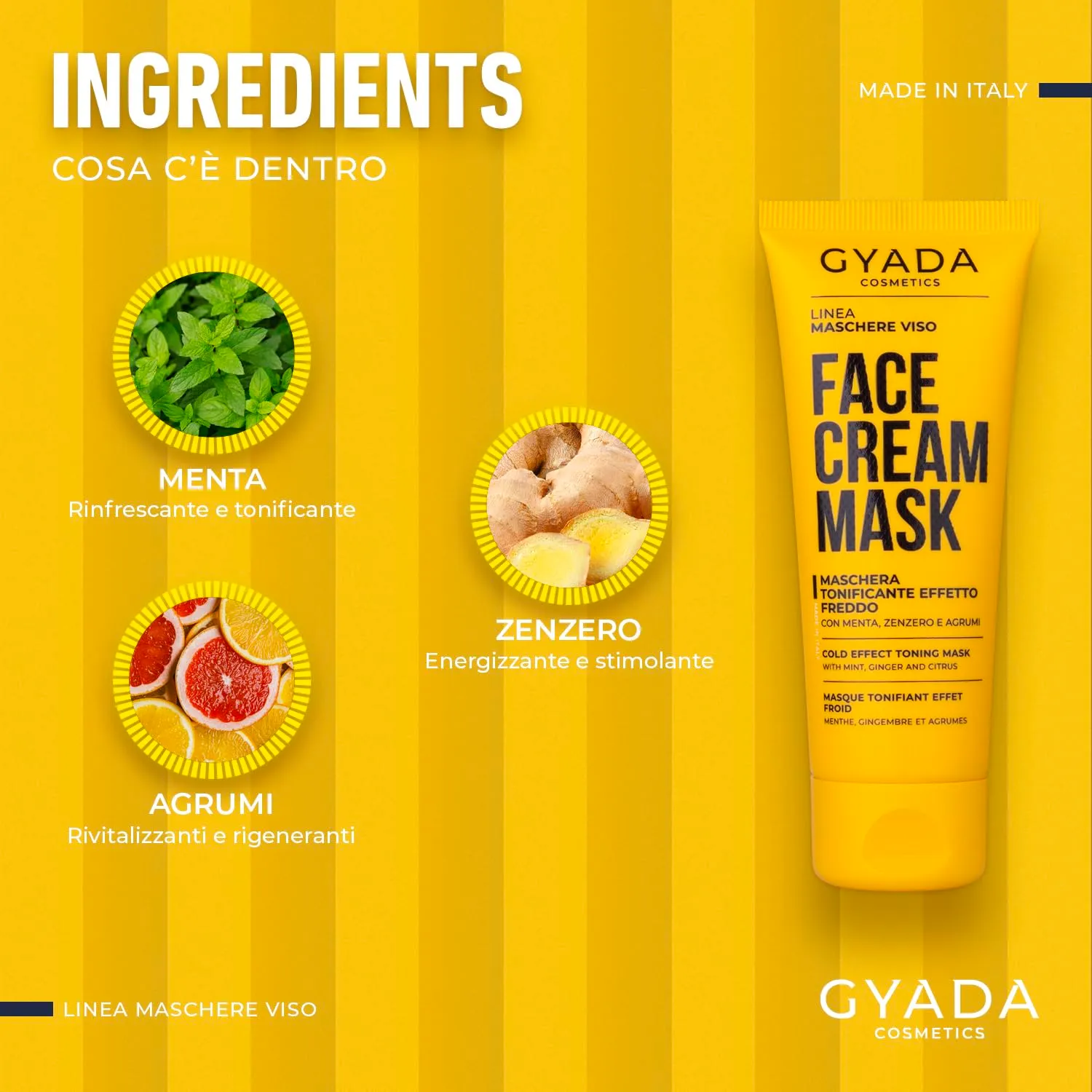 Gyada Maschera Viso Tonificante Effetto Freddo 75 ml