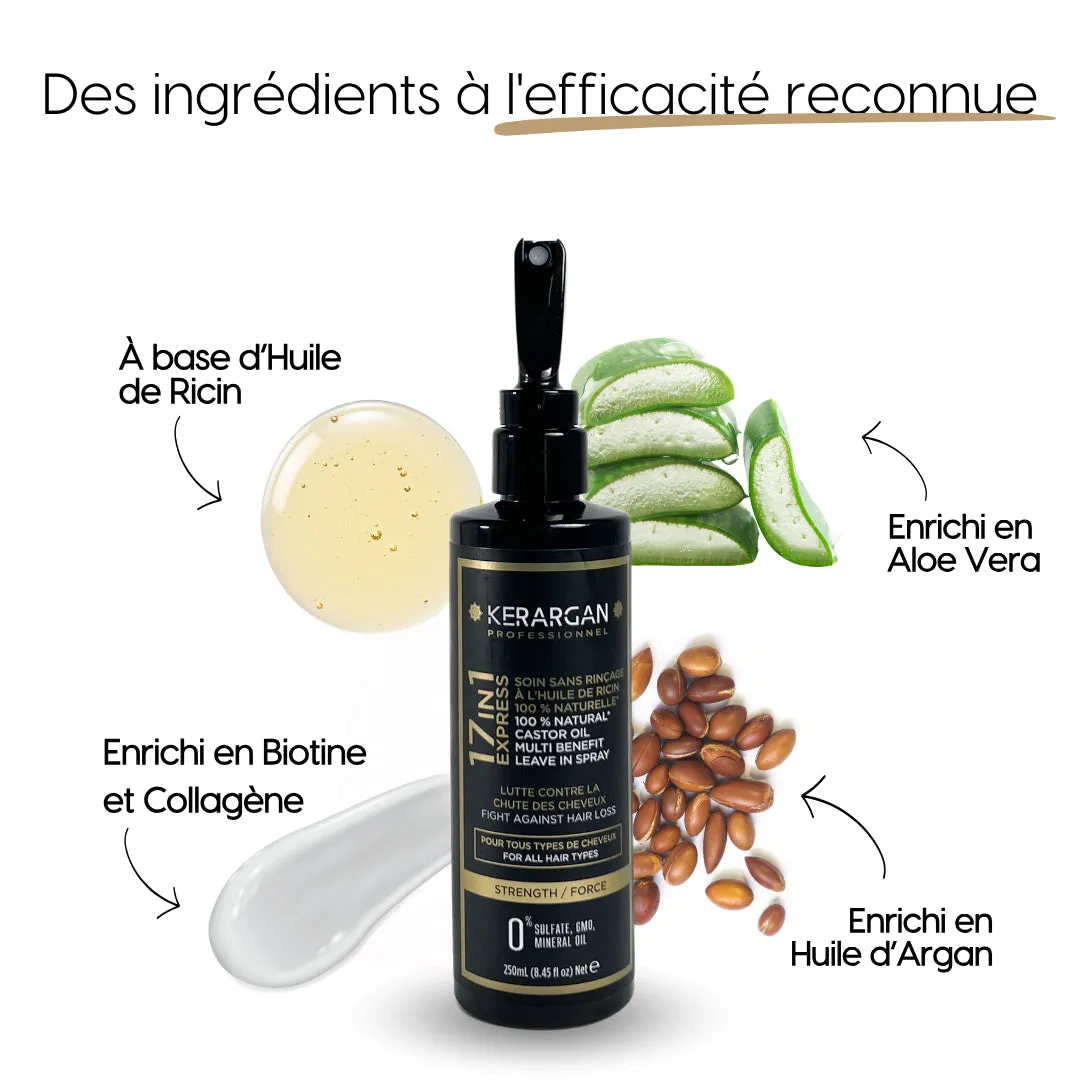 Kerargan Ricin lozione spray capelli 250 ml rinforzante 17in1