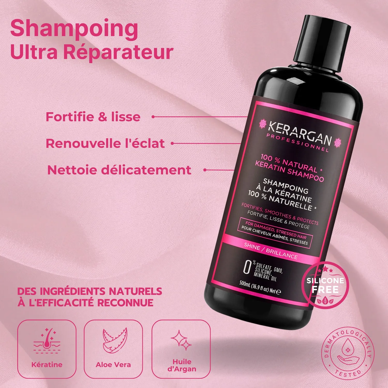 Kerargan Kit Cheratina Shampoo + Maschera 2x500 ml Nutriente