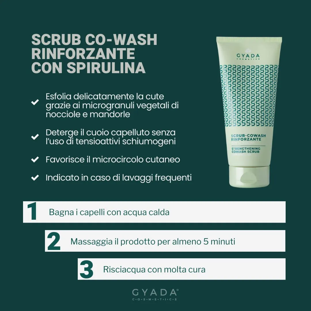 Gyada Rinforzante Spirulina scrub cowash 200ml delicato