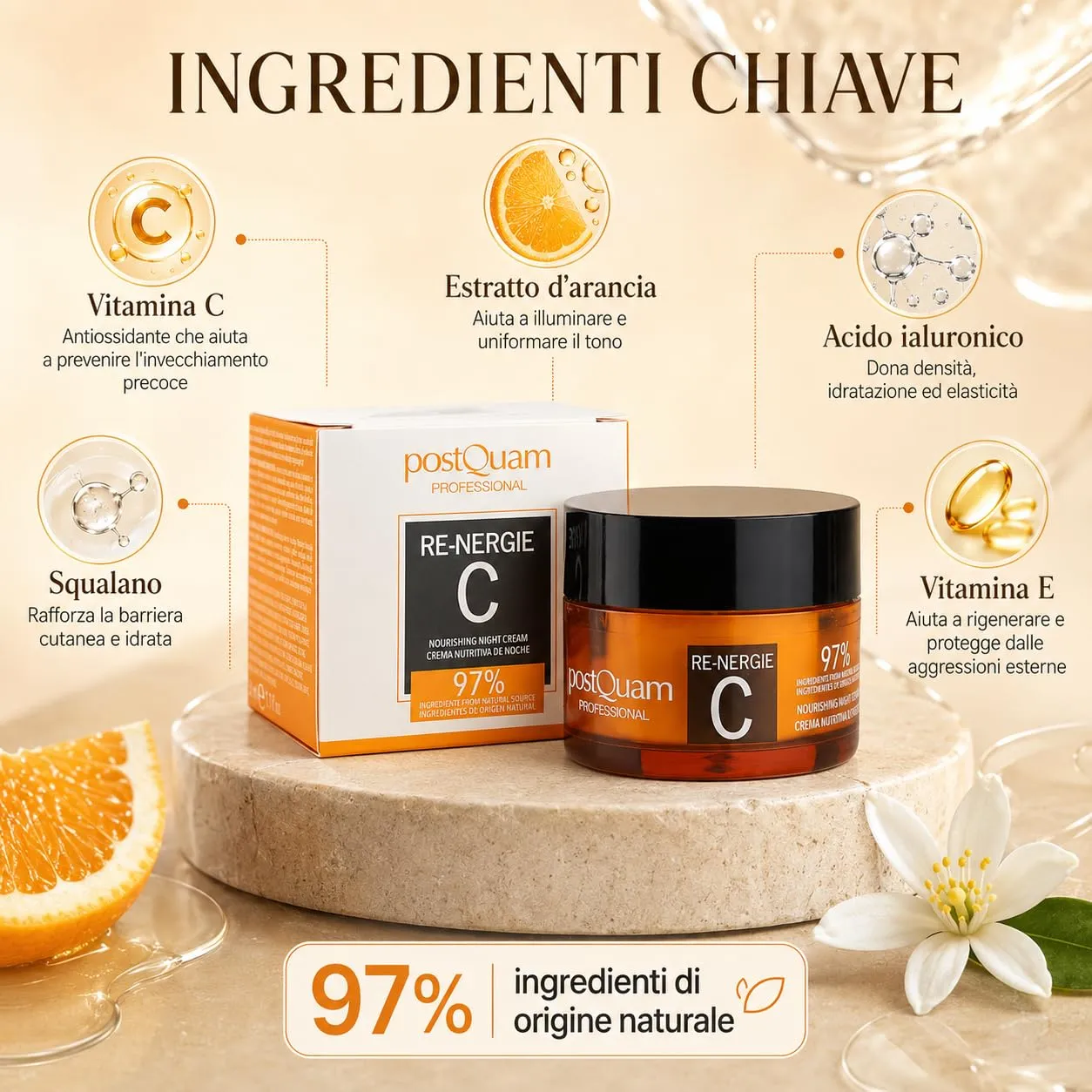 Postquam Re-Energie crema notte 50 ml vitamina C
