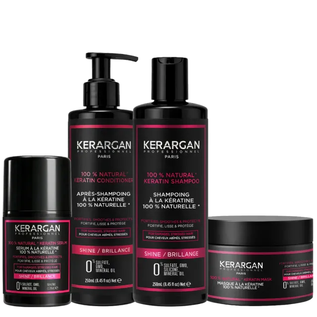 Kerargan Cheratina Kit Capelli Shampoo Balsamo Maschera 800 ml