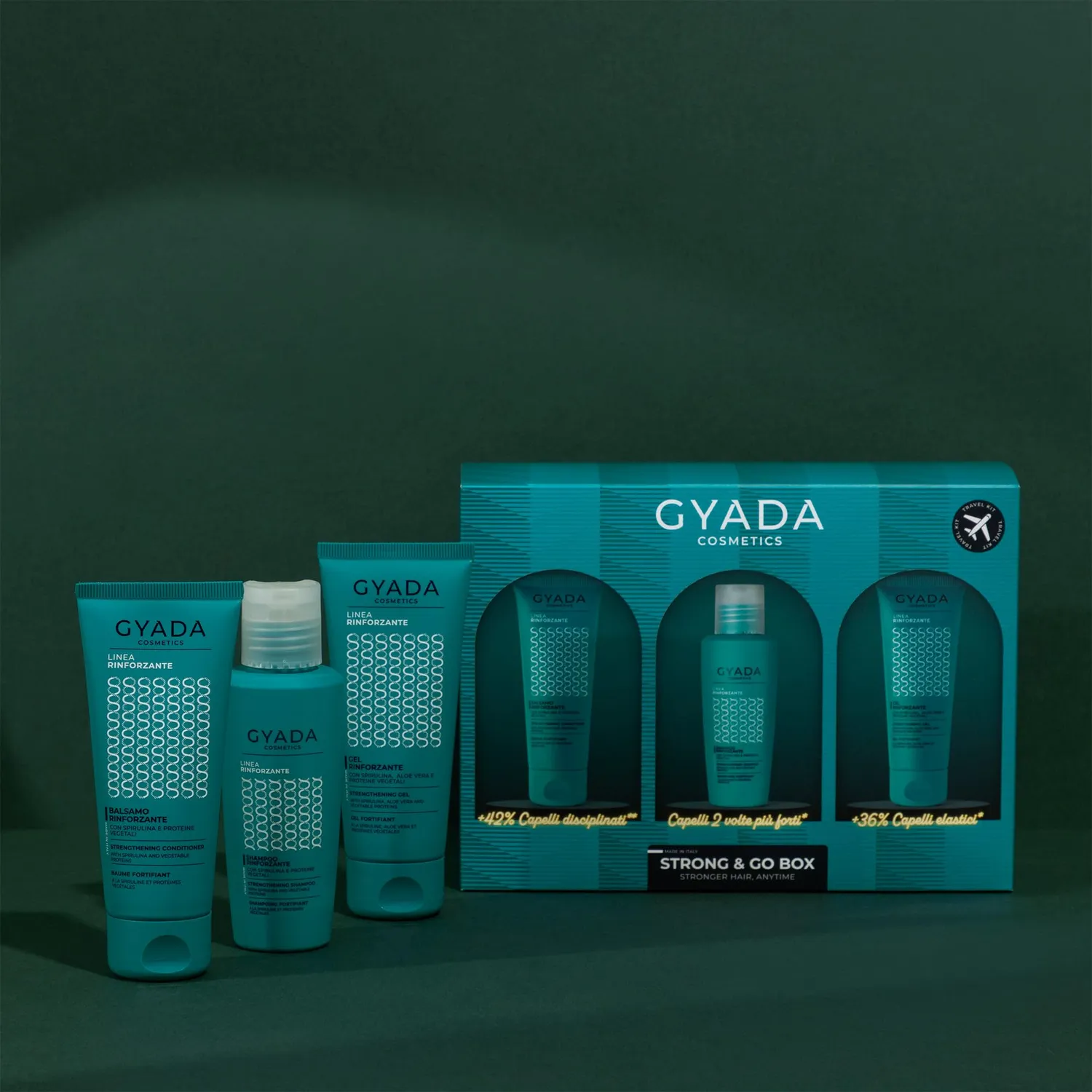 Gyada Cosmetics Strong & Go Box Set Capelli Rinforzante 3 pz