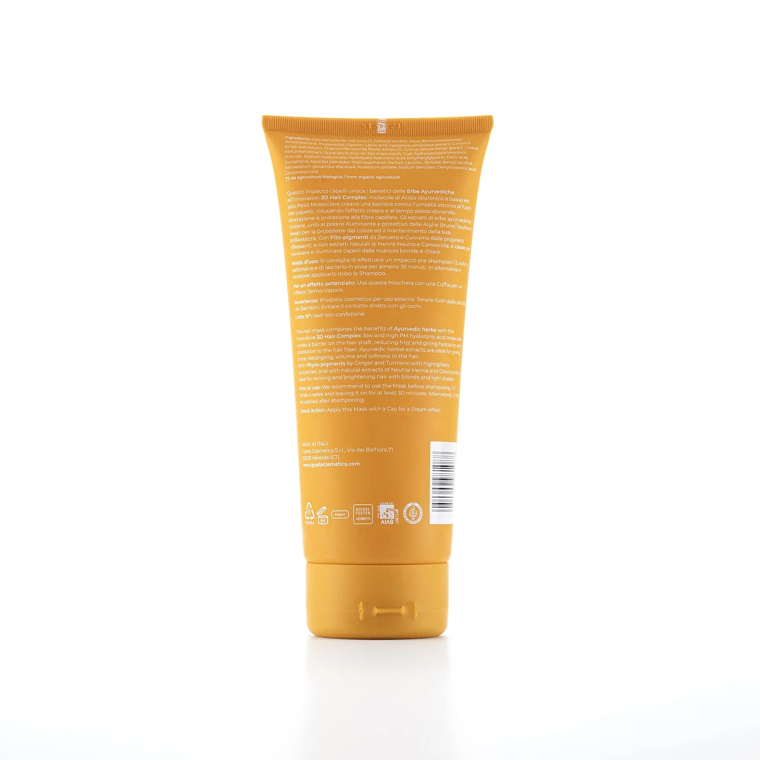 Gyada Cosmetics Hyalurvedic Impacco Gold Hair 200 ml capelli biondi