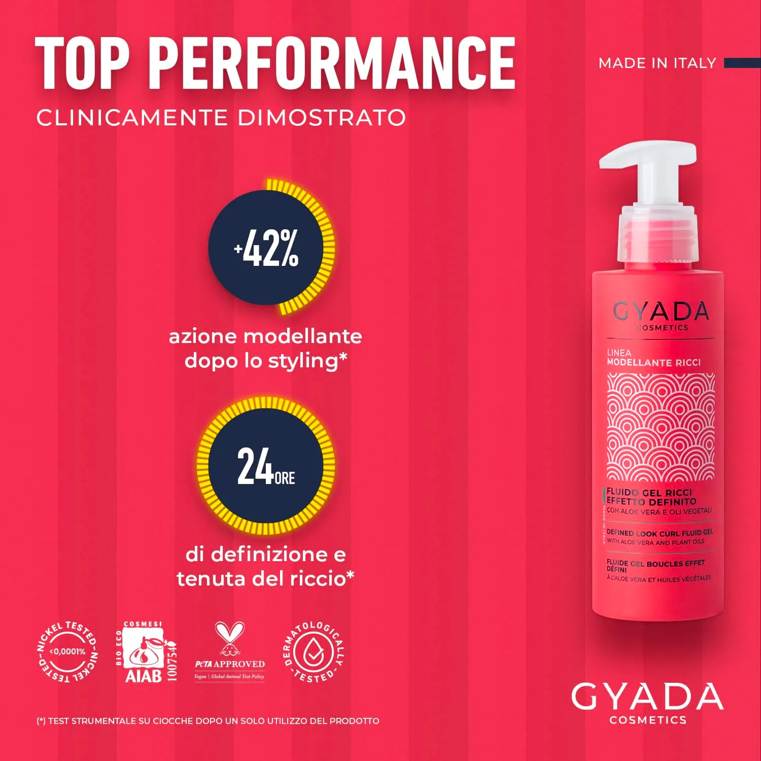 Gyada Modellante Ricci fluido gel capelli 150ml definito naturale