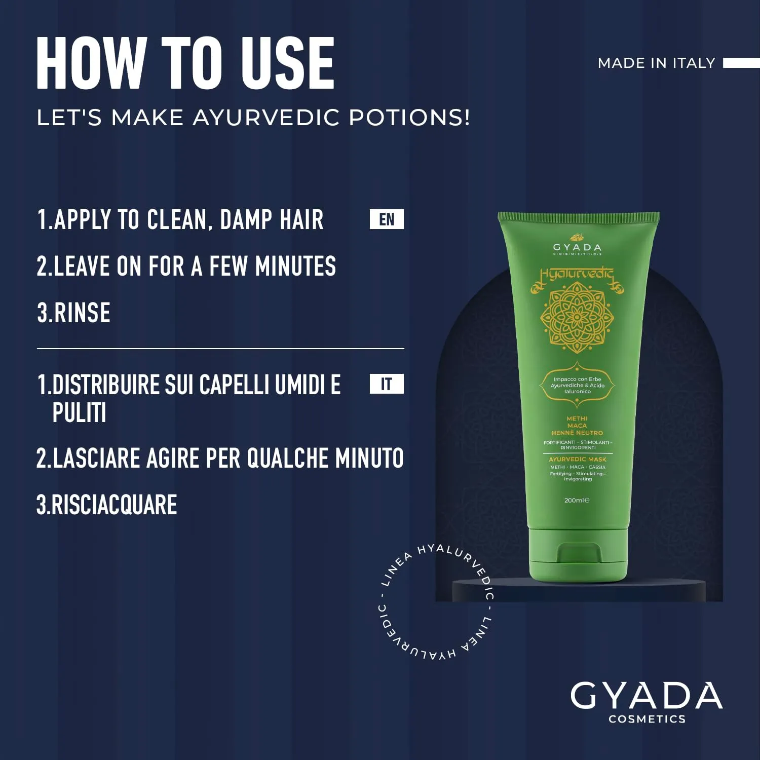 Gyada Hyalurvedic Impacco Ayurvedico Fortificante 200ml anticrespo