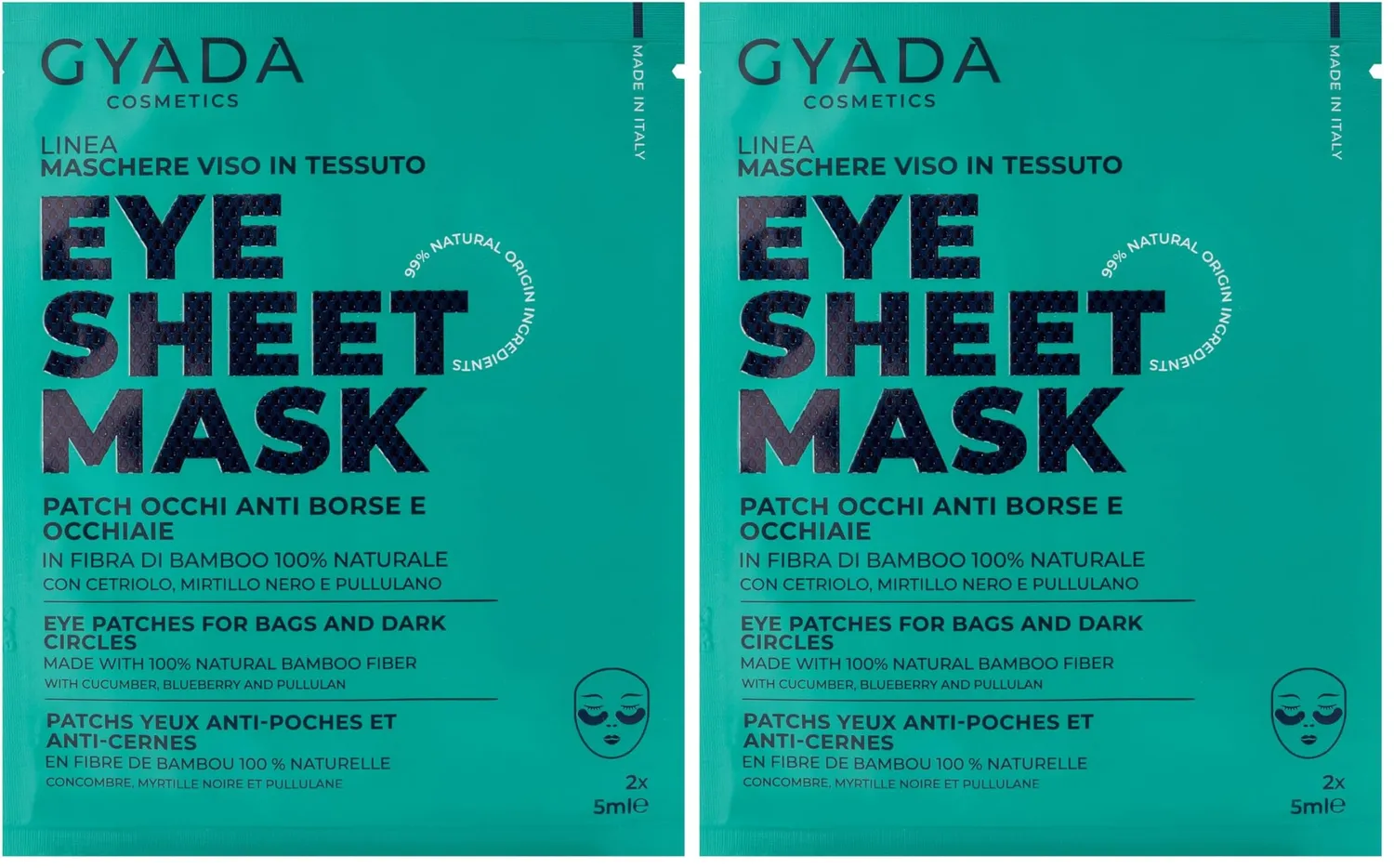 Gyada Patch Occhi borse e occhiaie 5 ml drenante
