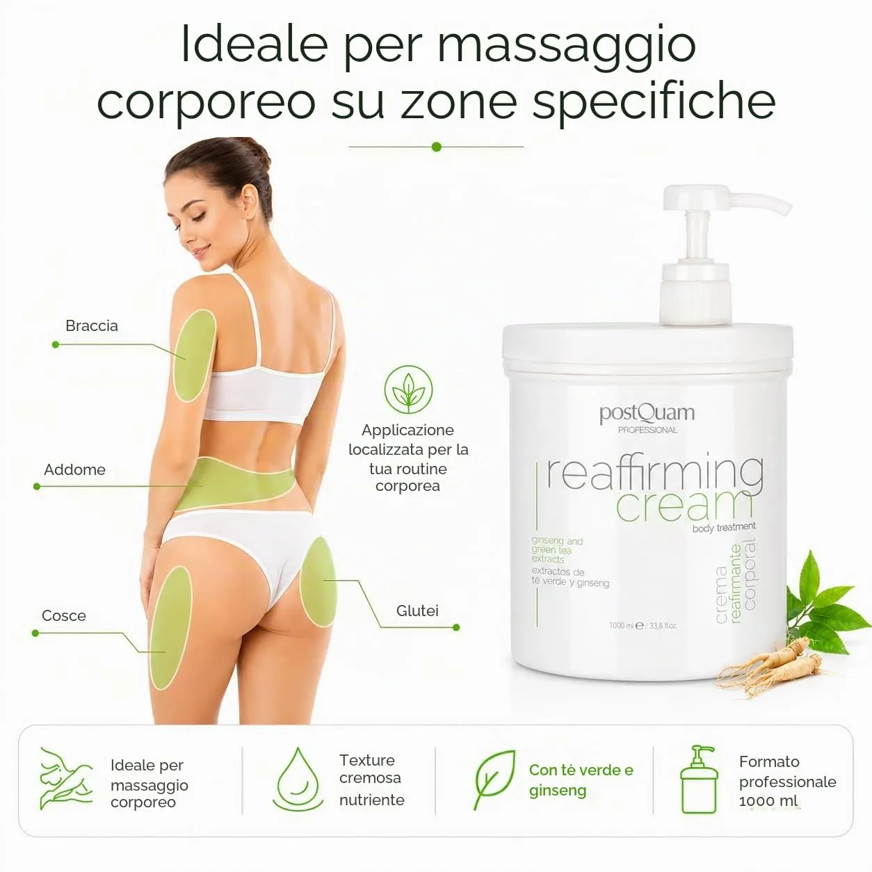 Postquam Body Sculpt crema corpo rassodante 1000 ml tonificante