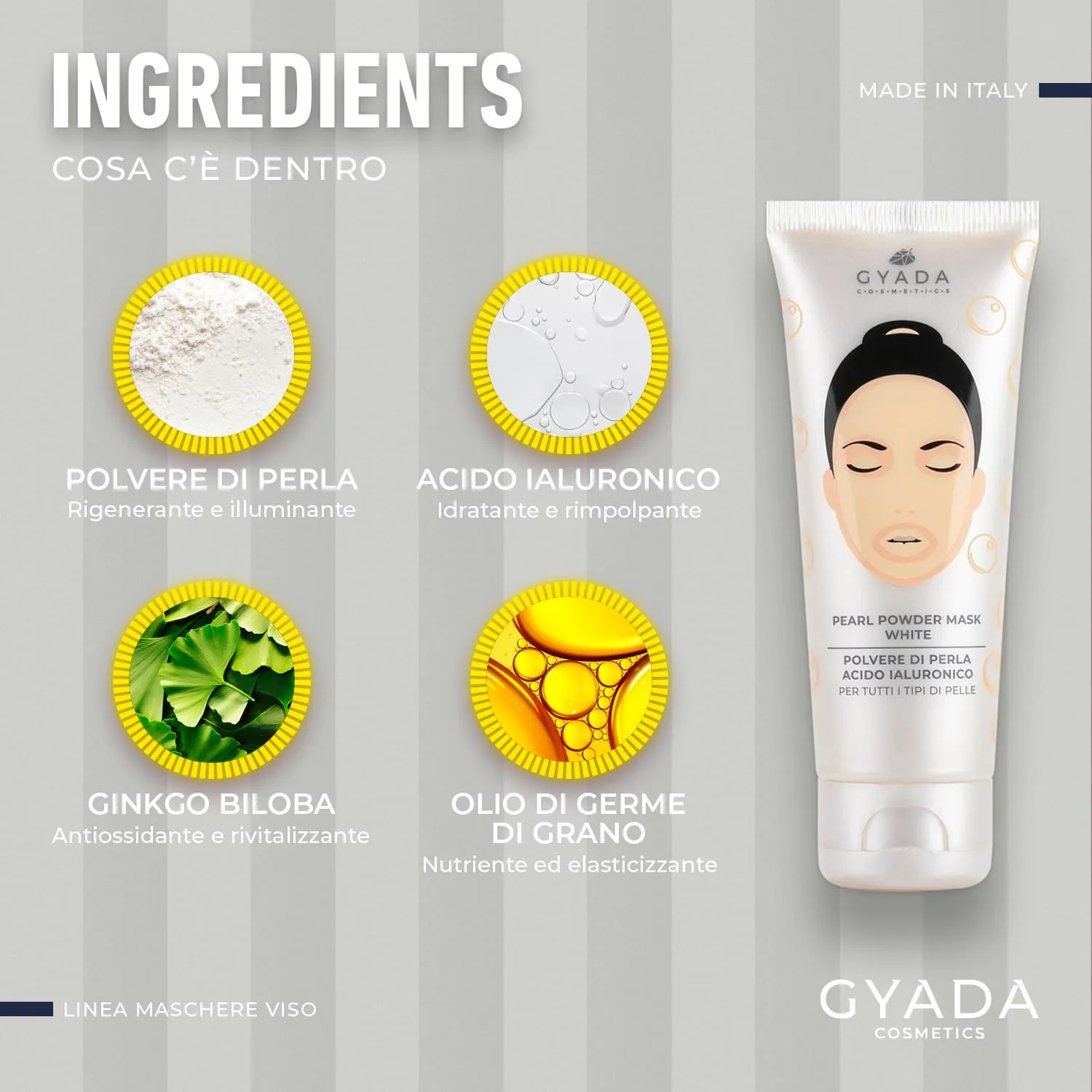 Gyada Pearl Powder Mask Maschera Viso Antietà 75 ml