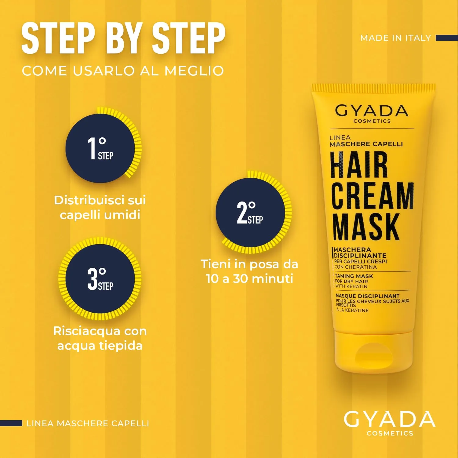 Gyada maschera capelli disciplinante 200 ml avena cheratina