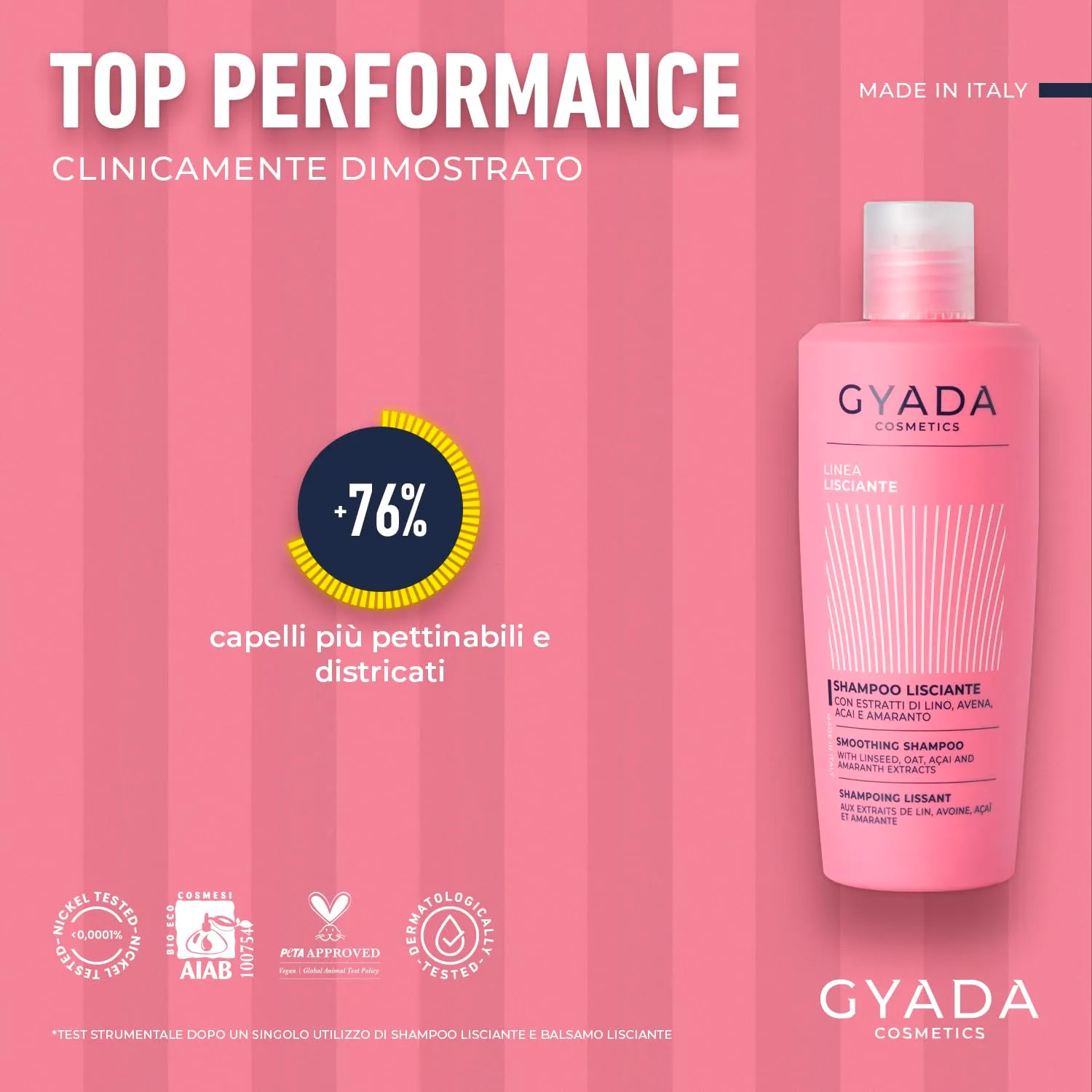 Gyada Cosmetics Lisciante Shampoo Delicato 250 ml Lino Avena