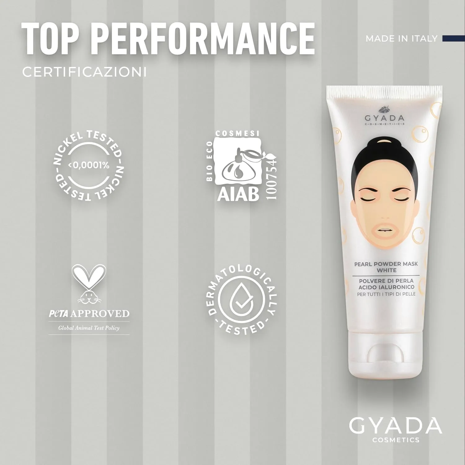 Gyada Pearl Powder Mask Maschera Viso Antietà 75 ml