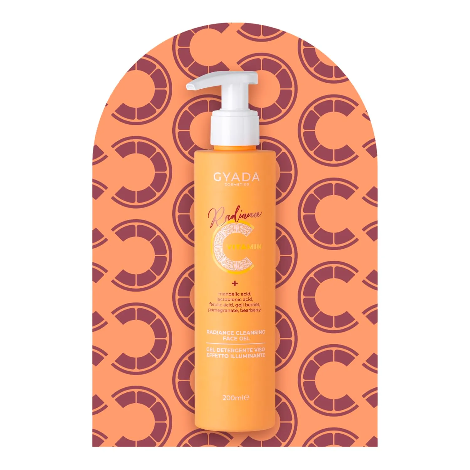 Gyada Radiance Cleansing Gel Detergente Viso 200 ml Vitamina C