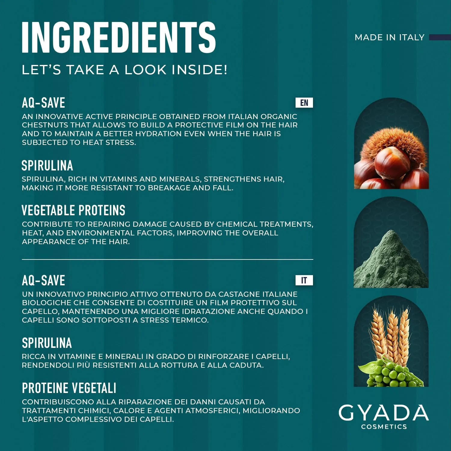 Gyada Rinforzante Spirulina termoprotettore capelli 100 ml new pack