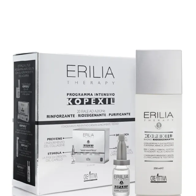 Creattiva Erilia Kit Kopexil Kit Anticaduta 20 Fiale+Bagn250ml Fini