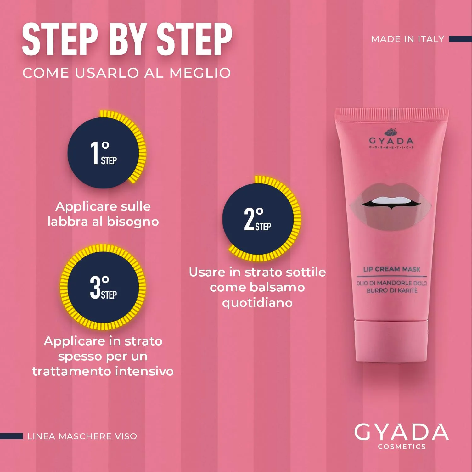 Gyada Cosmetics Lip Cream Mask Maschera Labbra 20 ml karitè