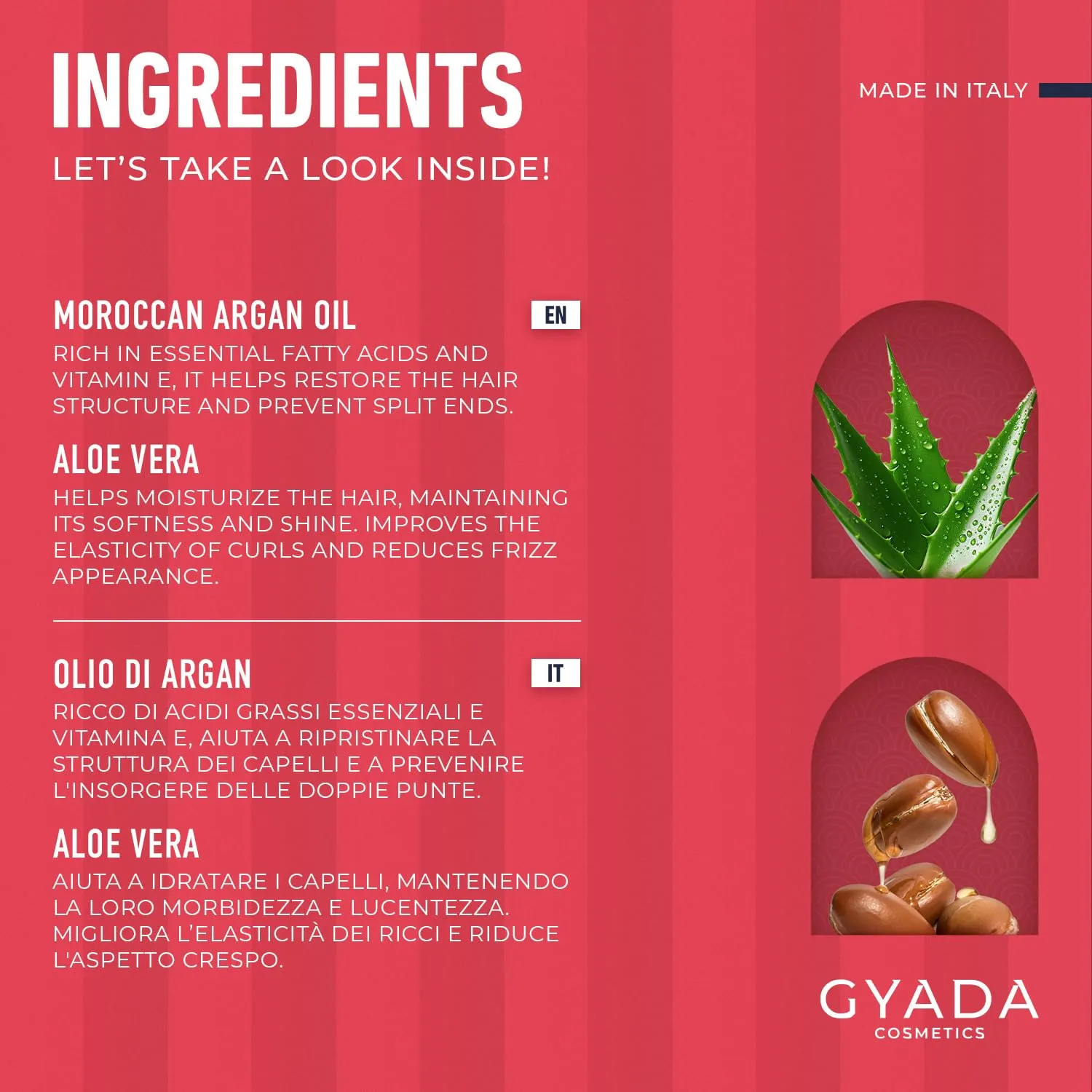 Gyada Cosmetics Modellante Ricci crema capelli 200 ml + pettine