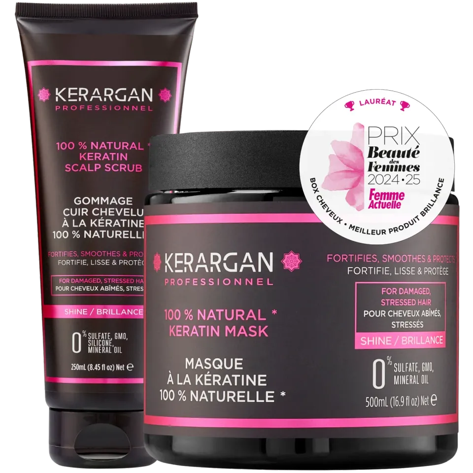 Kerargan Kit Detox Cheratina maschera 500 ml + scrub 250 ml purificante