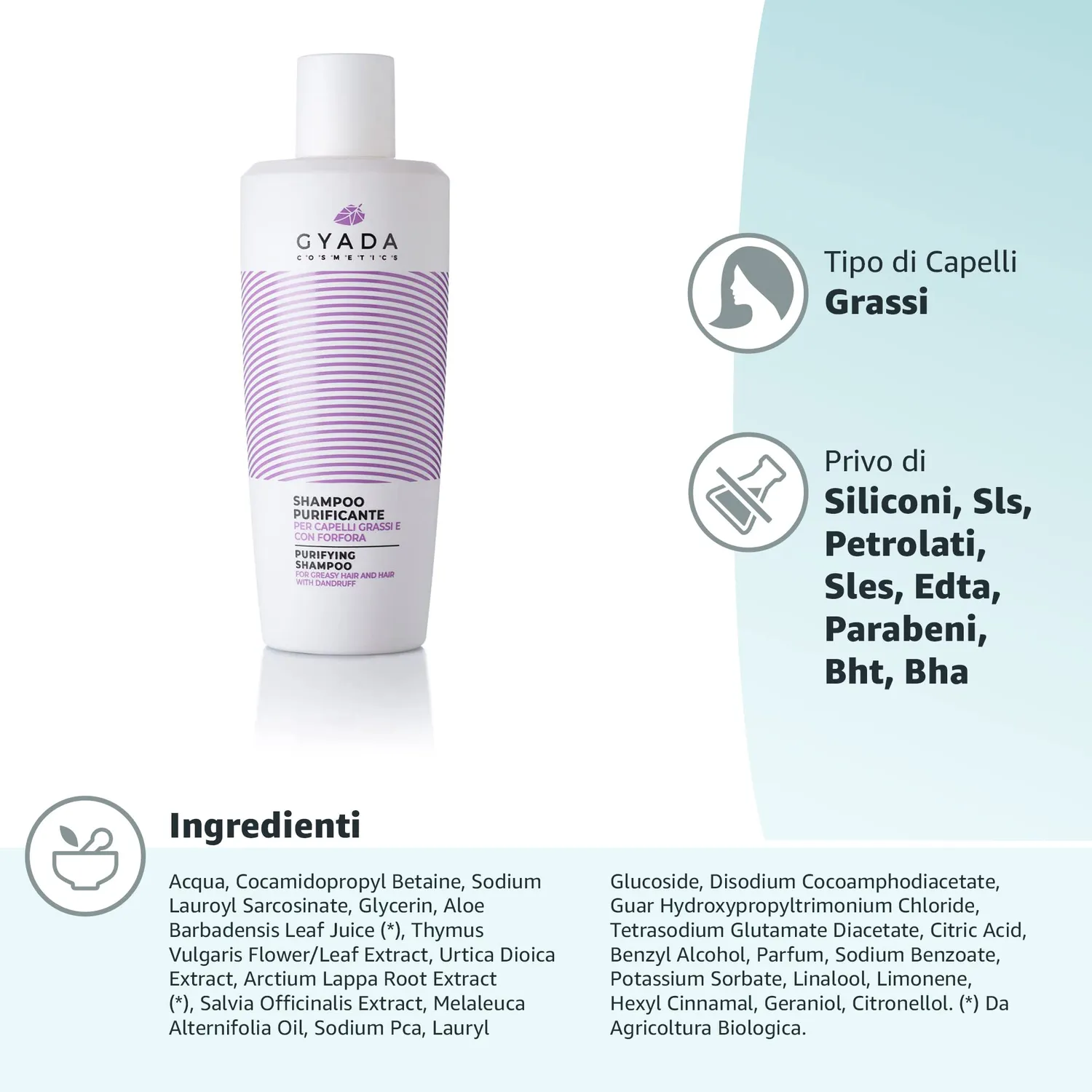 Gyada Cosmetics Purificante Shampoo Antiforfora 250 ml tea tree