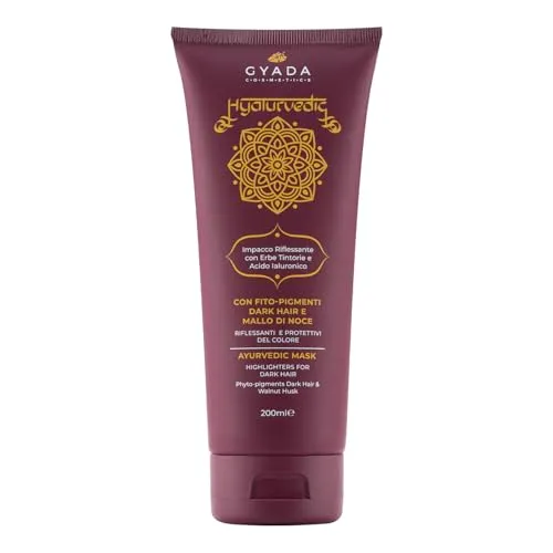 Gyada Hyalurvedic Dark Hair impacco capelli castani 200 ml riflessante