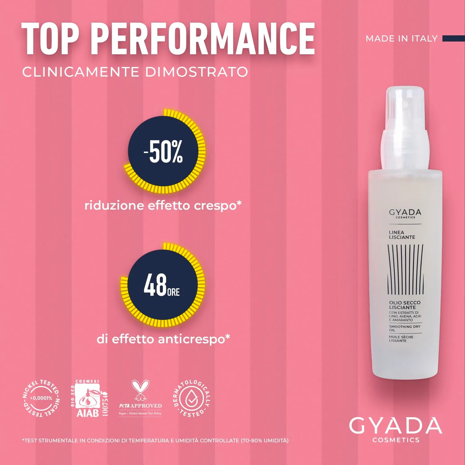 Gyada Lisciante olio secco capelli 50 ml anticrespo leggero