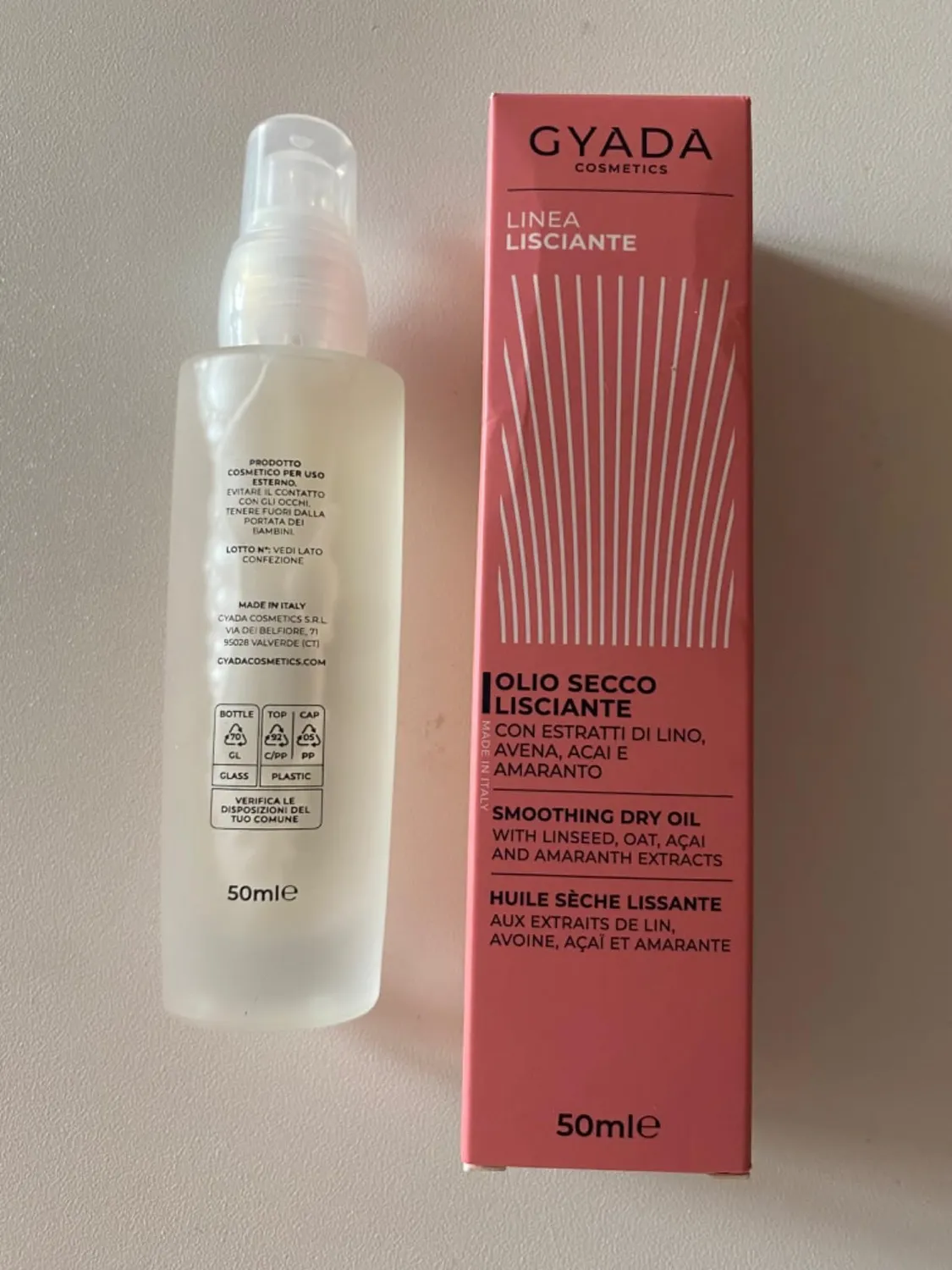 Gyada Lisciante olio secco capelli 50 ml anticrespo leggero