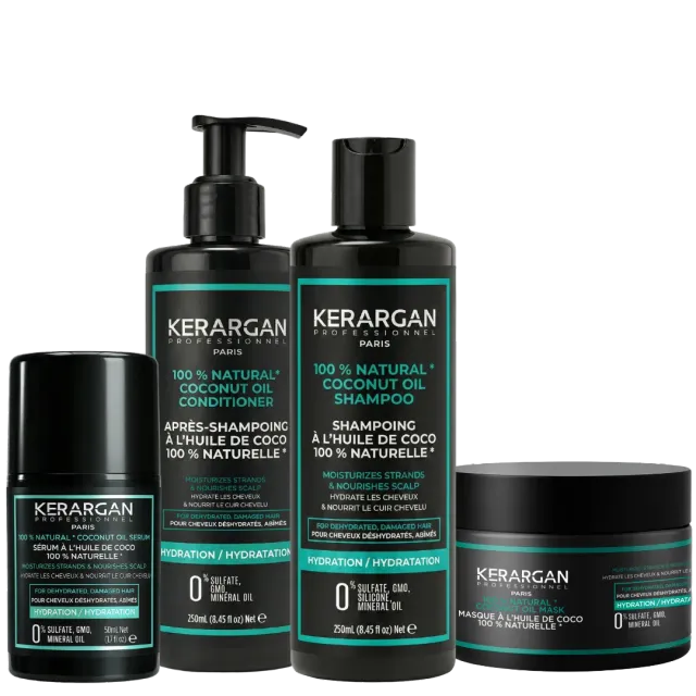 Kerargan Cocco Kit Capelli 800ml 4 Pezzi Idratante