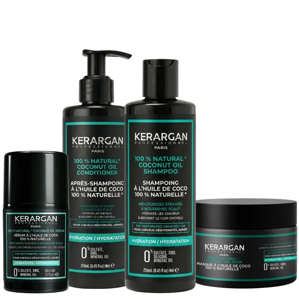 Kerargan Cocco Kit Capelli 800ml 4 Pezzi Idratante