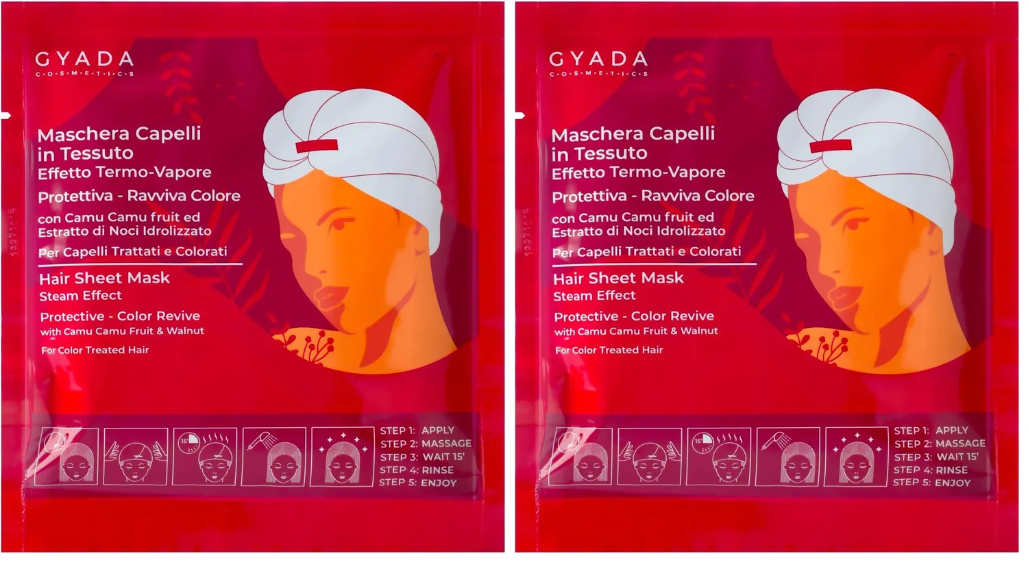 Gyada Fruit & Walnut maschera capelli cuffia 60 ml colore