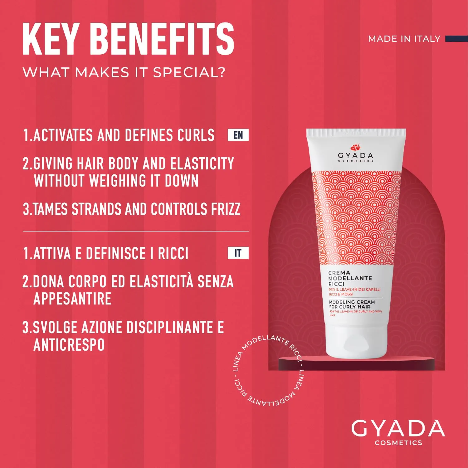 Gyada Spirulina kit capelli 3 pezzi ricci rinforzante