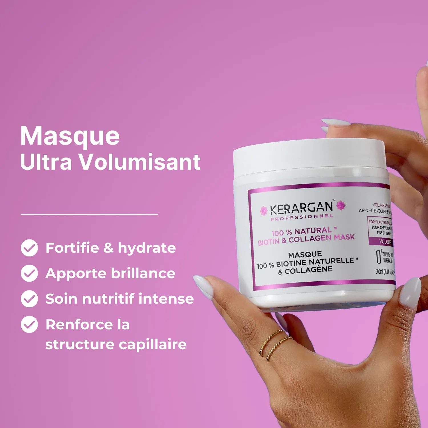 Kerargan Biotina Collagene Maschera Volume 500 ml capelli fini