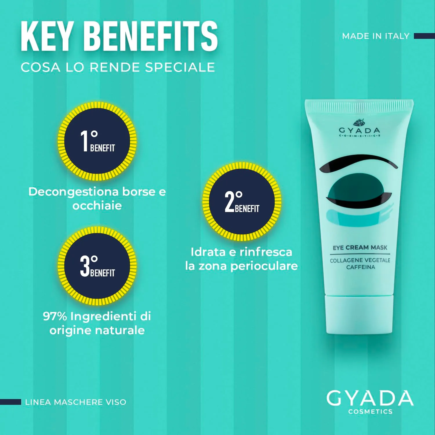 Gyada Cosmetics Eye Cream Mask Occhi 20 ml Drenante